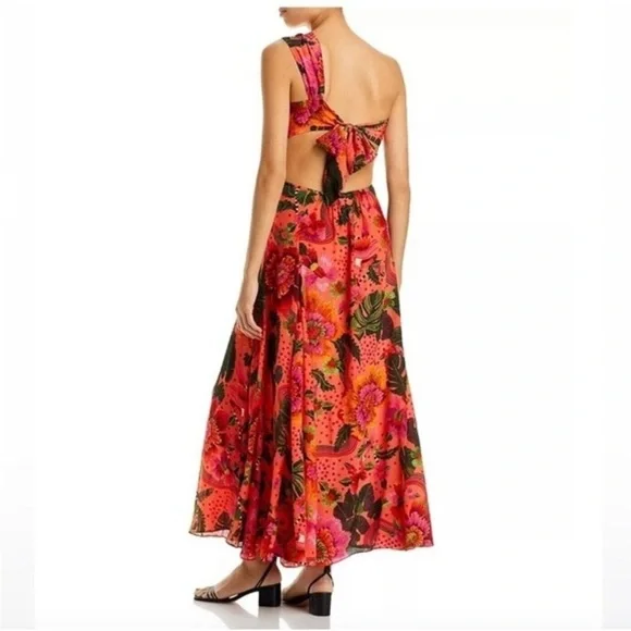 Farm Rio Floral One-Shoulder Maxi Dress - Picture 2 of 4